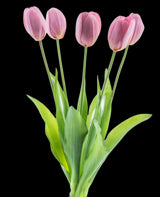 Artificial tulip bouquet real touch purple 40 cm - Easyplants Artificial Plants & Flowers