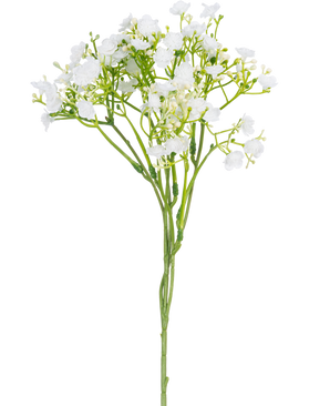 A single artificial branch of Baby's Breath measuring 46 cm with small, delicate white flowers and green stems against a plain white background.
