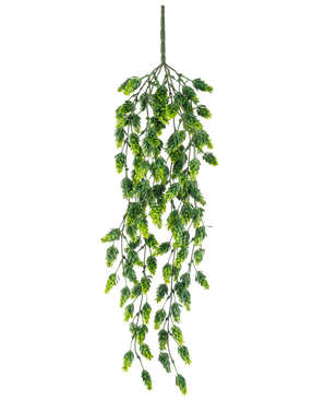 The Artificial Hanging Plant Hop UV 80 cm is a hanging artificial plant with cascading green leaves on long, slender stems, isolated on a white background.