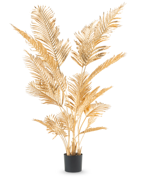 An Artificial Areca Palm gold 180 cm in a pot.