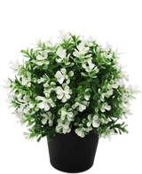 Artificial plant clover four white 22 cm UV - Easyplants Artificial Plants & Flowers