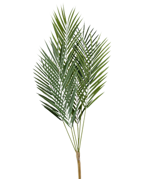 The Artificial Palm Chamaedorea 78 cm has long, slender green palm leaves with pointed ends on several thin stems, against a plain white background.