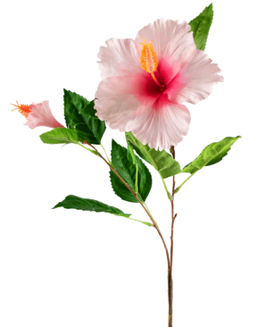Artificial flower Hibiscus 64 cm light pink
