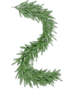 The number 2 is formed with the Artificial Spruce Garland with LED Lights 180cm, arranged in a curved shape on a white background.