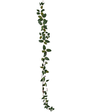 The Art Tradescantia Garland Green 180 cm is a single green leaf vine that is depicted vertically against a plain white background.