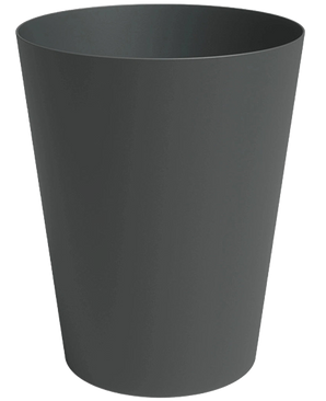 The Planter Porto Ø40cm x H50cm is a plain, dark gray, cylindrical planter with a slightly tapered shape, shown against a white background.