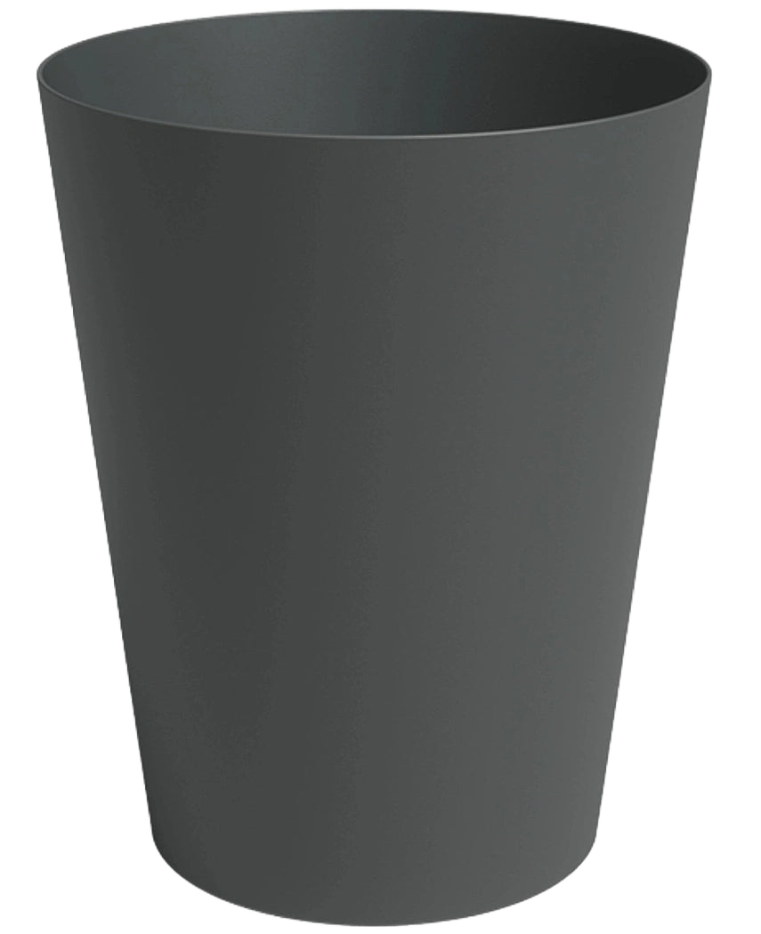 The Planter Porto Ø40cm x H50cm is a plain, dark gray, cylindrical planter with a slightly tapered shape, shown against a white background.