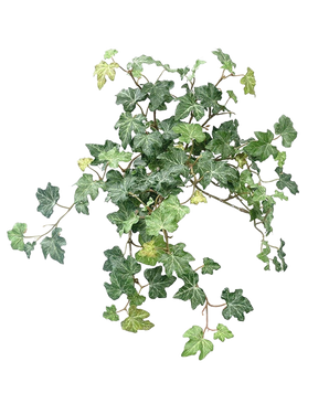 The Artificial Ivy Deluxe Green 40cm features a cluster of vibrant green ivy leaves with twining vines against a plain white background.