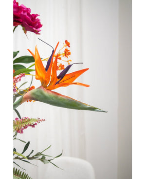 Artificial flower Strelitzia 86 cm red/purple