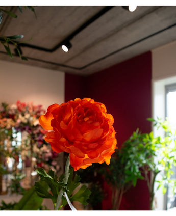 Artificial Flower Ranunculus 51 cm Dark Orange - Easyplants Artificial Plants & Flowers