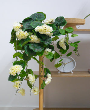 Artificial hanging plant geranium 75 cm white - Easyplants Artificial Plants & Flowers