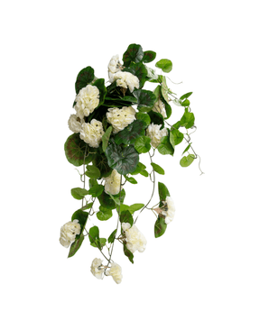 Artificial hanging plant geranium 75 cm white - Easyplants Artificial Plants & Flowers