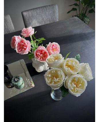 Artificial Roses Bouquet "Carmen" Real Touch Pink 36 cm - Easyplants Artificial Plants & Flowers