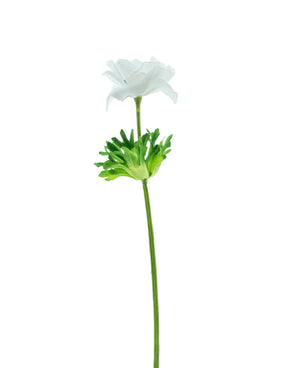 Artificial flower anemoon real touch white 52 cm