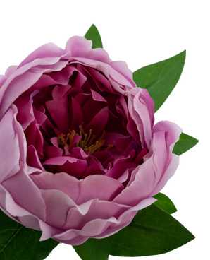 Kunstbloem Lotus peony Real Touch Purple 58 cm