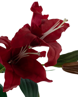 Artificial flower lily real touch red 95 cm