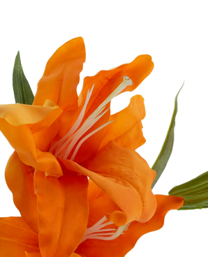 Artificial flower Lily Real Touch Orange 95 cm