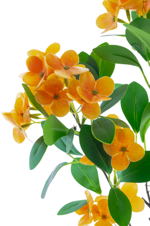 Artificial flower Snowball Real Touch Orange 80 cm