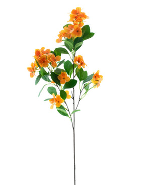 Artificial flower Snowball Real Touch Orange 80 cm