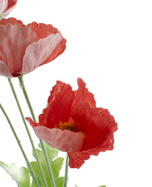 Artificial flower poppy real touch red 60 cm