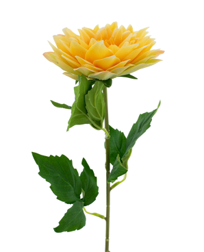 Artificial flower Dahlia Real Touch Yellow 54 cm