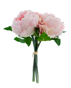 Artificial bouquet mix flowers Real Touch pink 30 cm