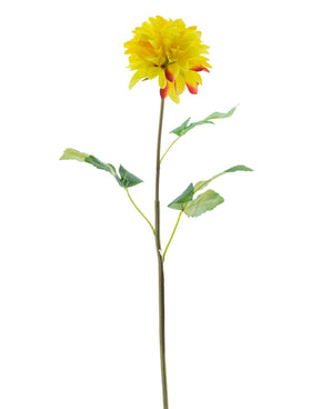 Artificial flower Dahlia Real Touch Yellow 73 cm