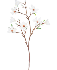 Artificial branch Magnolia small-flowered 89 cm white