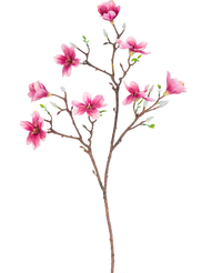 Artificial branch Magnolia small-flowered 89 cm pink