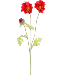 Artificial flower Poppy 73 cm red