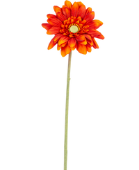 Artificial flower Gerbera mini 47 cm soft orange