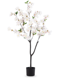 Artificial cherry blossom 120 cm white