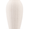 De Vaas Wild Petal 26 cm beige is een hoge vaas van gestructureerd keramiek met verticale ribbels en een licht uitlopende rand, tegen een effen witte achtergrond.