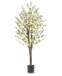 Artificial plant cherry blossom 180 cm cream
