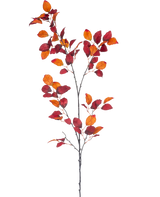 The Artificial Branch Red Beech 156 cm is a single branch with multiple stems, with vibrant red and orange autumn leaves against a plain white background.