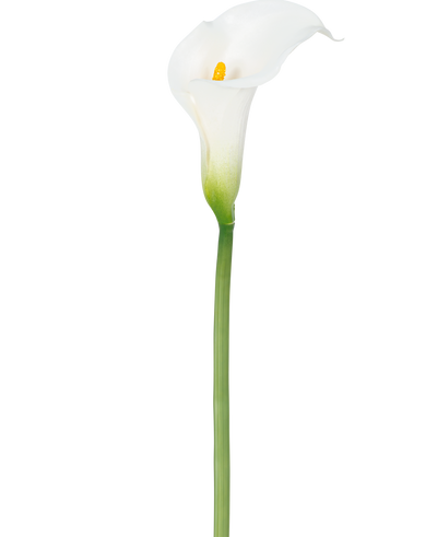 Een Kunst lelie 84 cm wit met een geel hart.