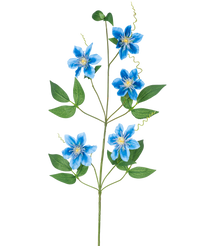 Artificial Flower Clematis Double 82 cm Blue
