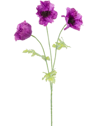 Artificial flower poppy 73 cm lilac