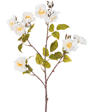 Artificial branch rose 72 cm white