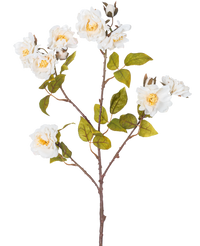 Artificial branch rose 72 cm white