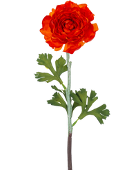 Artificial Flower Ranunculus 51 cm Dark Orange