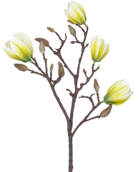 Artificial flower Magnolia 50 cm white/green
