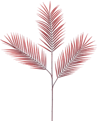 Artificial Branch fern 100 cm Red