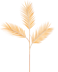 Artificial Branch Fern 100 cm Ocher