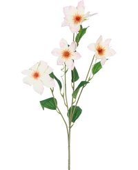 Artificial Clematis Real Touch Pink/Cream 88 cm