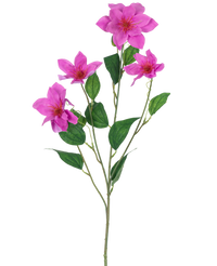Artificial Clematis Real Touch Pink 88cm
