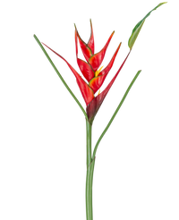Artificial flower heliconia 90 cm red