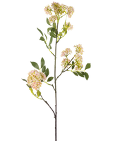 The Artificial Flower Wild Carrot 102 cm purple has a long, slender stem with bunches of small purple flowers and green leaves, isolated on a white background.