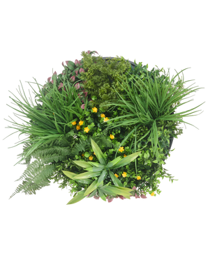 Artificial hedge φ50 cm UV-resistant black frame