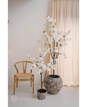 Kunst Kersenbloesem 120 cm wit